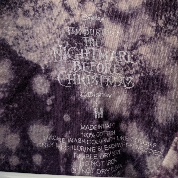 Hot Topic Nightmare Before Christmas Medium Tie Dye Crop Top Long Sleeve - Picture 4 of 4